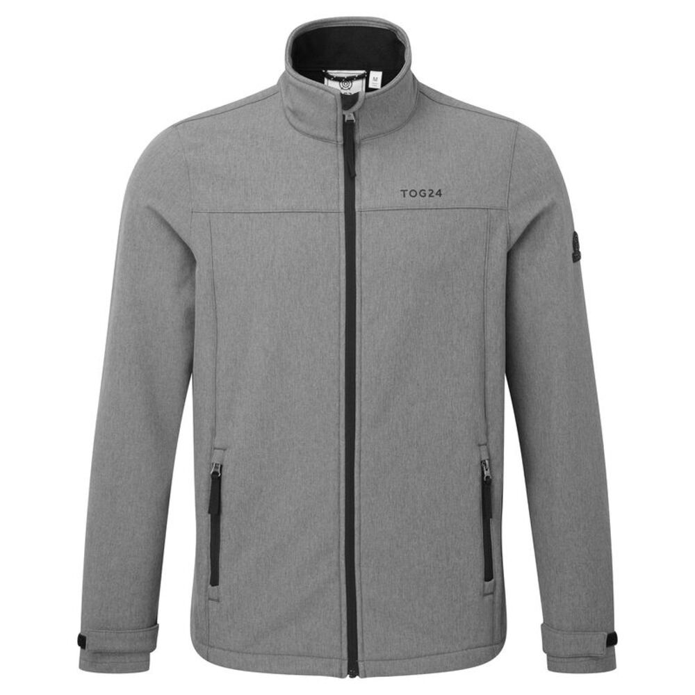 TOG24 Mens Feizor Shower Resistant Soft Shell Jacket / Dark Grey Marl
